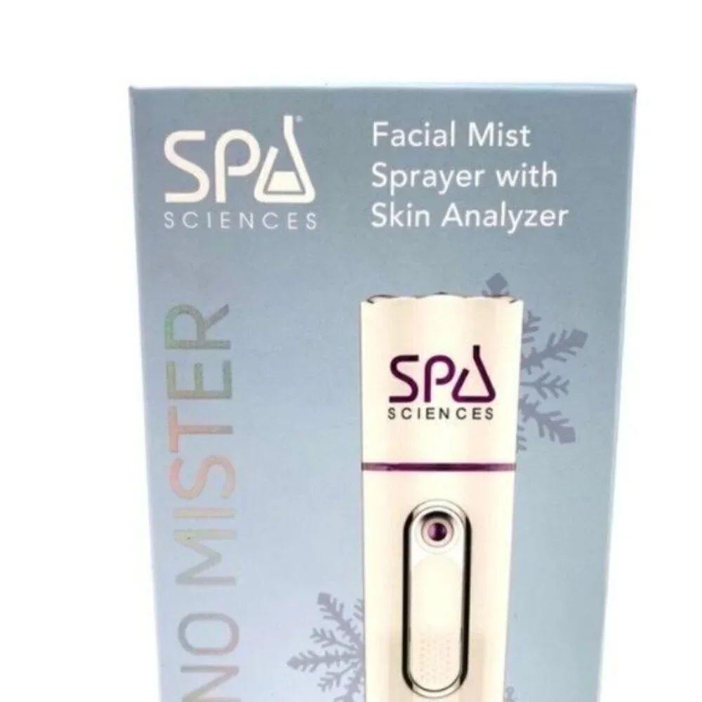 Spa Sciences Nano Mister Compact Facial Mist Sprayer With Digital Skin Analyzer